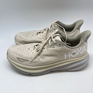 Hoka One One Sneakers Mens 11.5 D‎ Clifton 9 Beige 1127895 OKB Gym Running Shoes